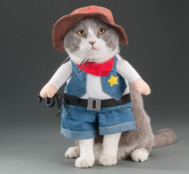 猫 犬 服 ハロウィン コスチューム キャット ポリス コスプレ ねこ いぬ 変身 セット Lサイズ