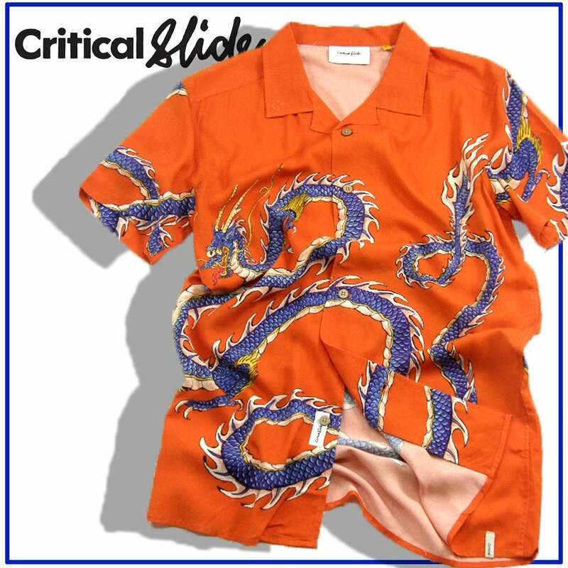 新品 Critical Slide 【龍】アロハシャツ 半袖 ドラゴン クリティカルスライド TCSS 半袖 シャツ M ★352629