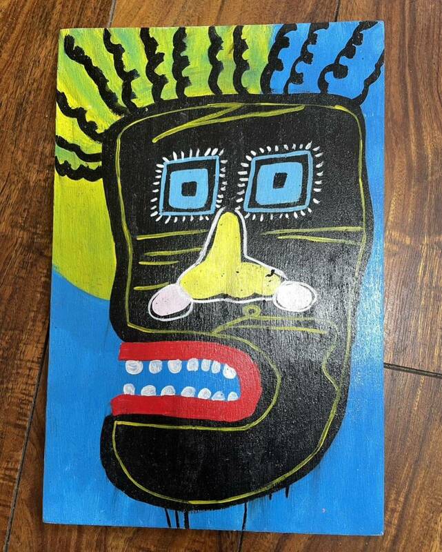 JEAN-MICHEL BASQUIAT　　油絵1 COA認定書付き