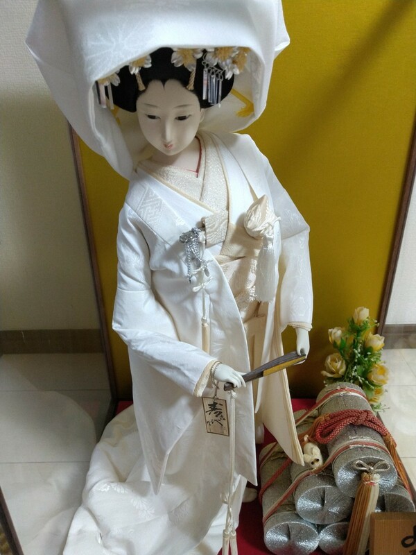日本人形 花嫁 白無垢 よろこびの日 アンティーク