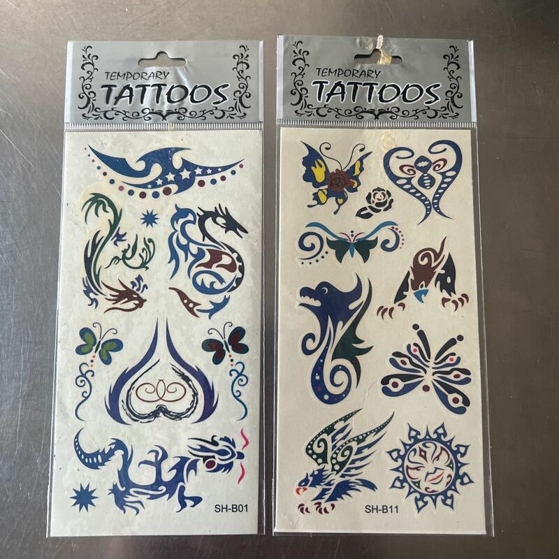 【新品同様】TEMPORARY TATTOOS タトゥーシール　グアム購入　2点セット