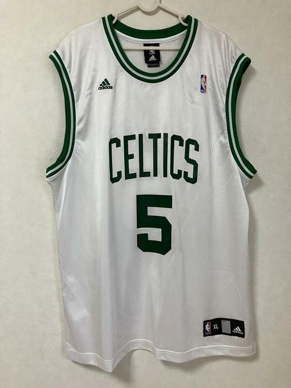 【希少】 CELTICS ケビン・ガーネット NBA セルティックス GARNETT #5 adidas アディダス ユニフォーム ジャージ バスケ XL　美品　白