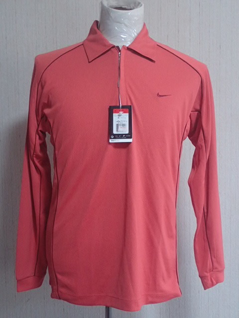 【未使用】６８００円→４４８０円～ タグ付き DRI-FIT ナイキ ゴルフ/NIKE GOLF 長袖 エンジ【メンズL】MENS 胸囲92～97 身長170～175