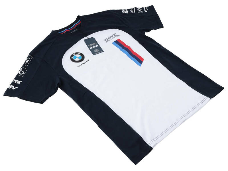 BMWmotorrad　WorldSBK 紺白　Tシャツ　綿【M】 オフィシャル 公式 Tシャツ　希少！！