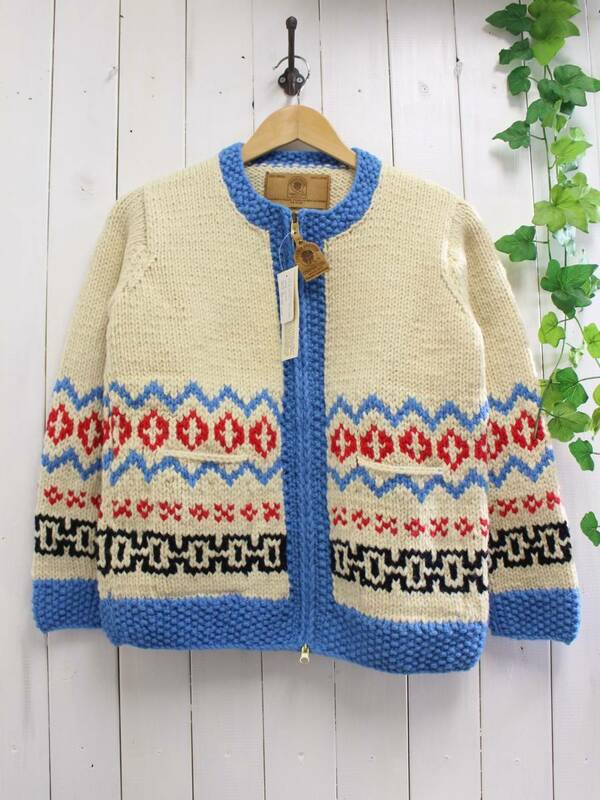 新品◆CANADIAN SWEATER カナディアンセーター◆カウチンセーター カーディガン 36 定価58,000円*