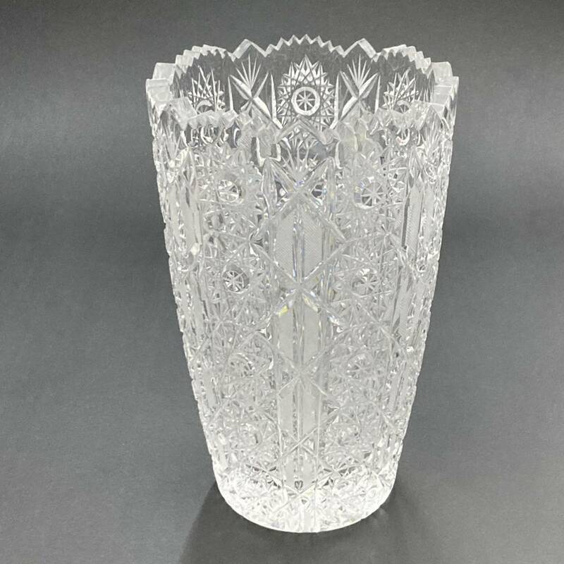 BOHEMIA ボヘミア ハンドカットクリスタル ガラス花瓶 器