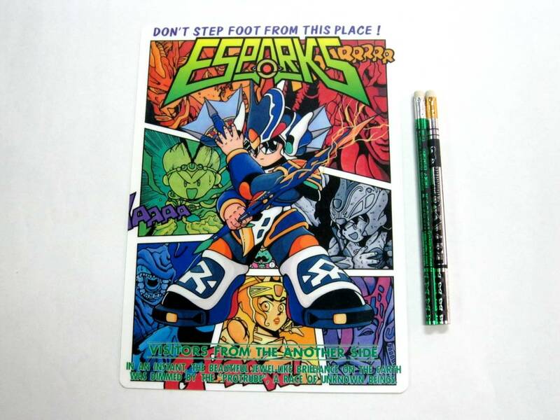 ESPARKS エスパークス 下敷き SUPER GAG BOMBERZ 鉛筆 1993 SAN-X サンエックス 文具 文房具