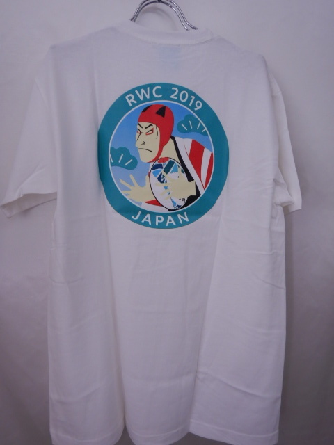 ラグビーワールドカップ 公式Tシャツ 日本代表　★白　★歌舞伎　レア商品 XLサイズ　★本体価格3500円　★送料無料