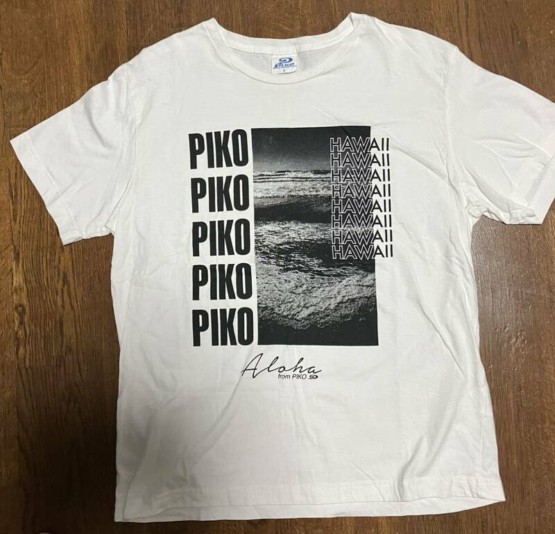 ピコ PIKO メンズ半袖Tシャツ ハワイ サーフィン ホワイトLサイズ