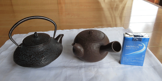 ☆昭和レトロ：未使用☆茶道具：茶器：鉄瓶と急須２点