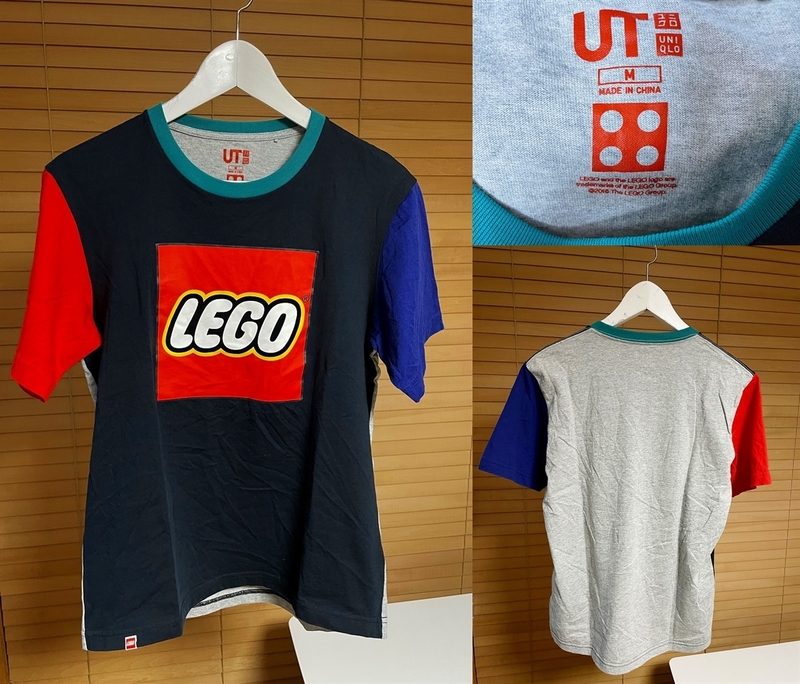 【激安1点のみ 国内正規品】UNIQLO ユニクロ UT LEGO レゴ レゴブロック ロゴ 半袖 Tシャツ M マルチカラー コットン100% USED