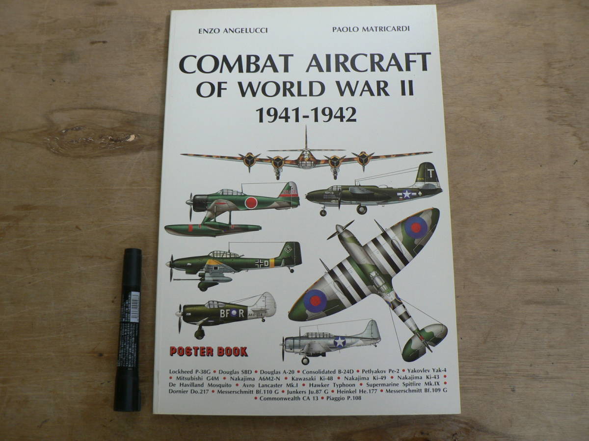 洋書 第二次世界大戦の戦闘機 1941-1942：Combat Aircraft of World War II 1941-1942 Poster Book