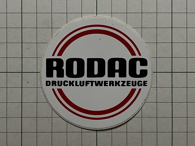 ドイツ 古いステッカー：RODAC 企業 自動車整備 工具 空気圧工具 ビンテージ 海外 +Fa