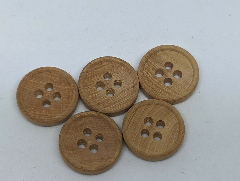 昭和レトロ ビンテージ 手芸 ボタン 木 ウッド 直径約1.4cm