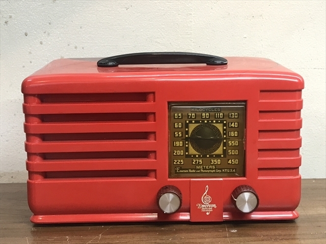 米 EMERSON社 1941年 Model EP-381 made in USA 真空管ラジオ、ベークライト