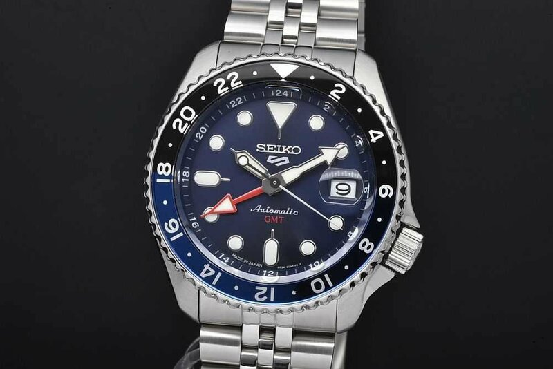 セイコー SBSC003 セイコー5スポーツ SKX スポーツスタイル GMT メンズ SS オートマ 4R34 裏スケ ブルー文字盤【正規品】