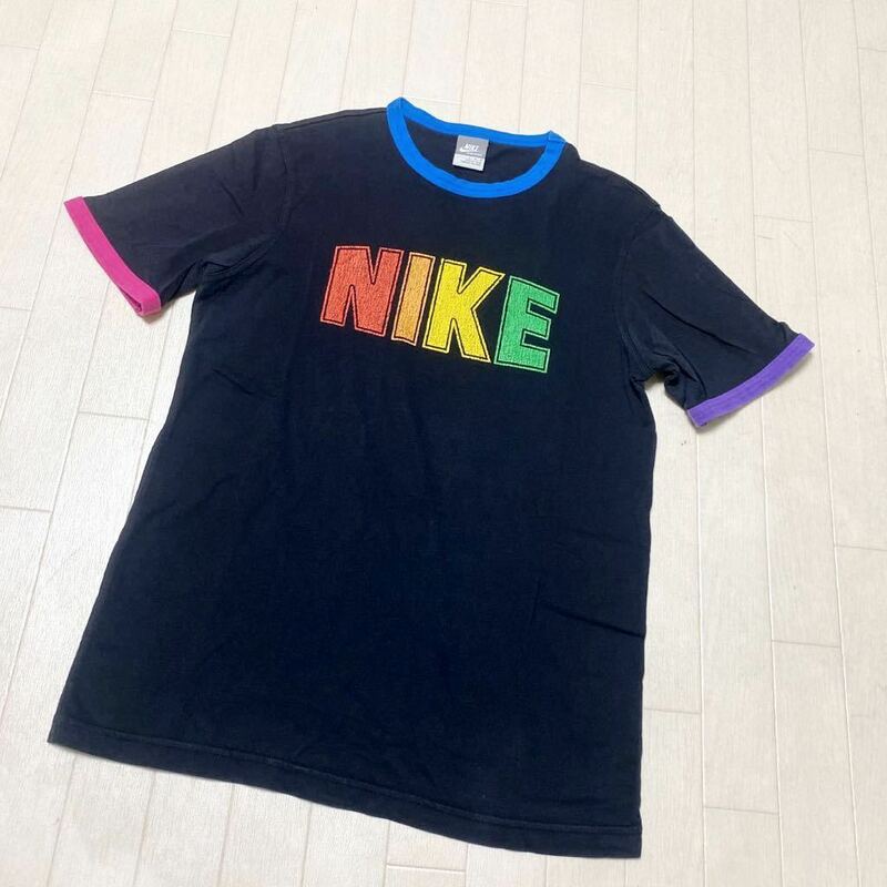 3614☆ NIKE ナイキ トップス 半袖Tシャツ クルーネックTシャツ カジュアル メンズ L ブラック ロゴ