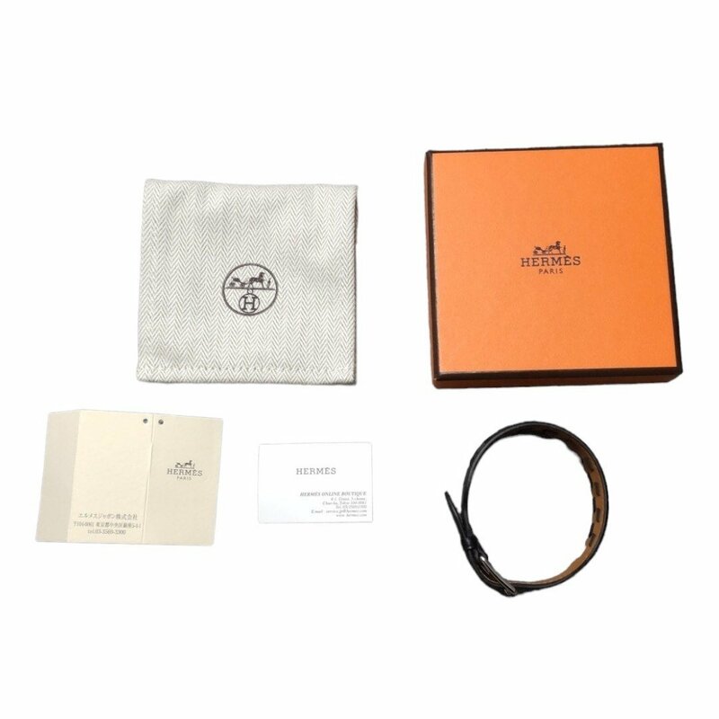 【中古品】エルメス HERMES エトリヴィエール ダービー ブレスレット 刻印 Z FM アクセサリー 箱有 保存袋有 J46651RD