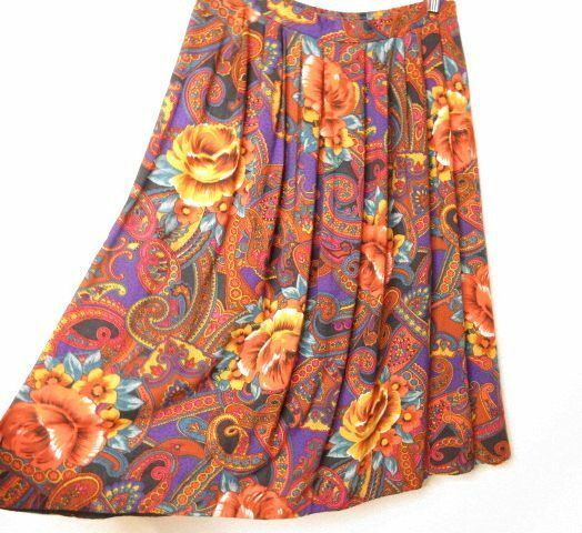 Random SPORTSWEAR MADE IN USA フレアースカート 総柄 アメリカ製 ロングスカート Vintage ヴィンテージ ビンテージ レトロ
