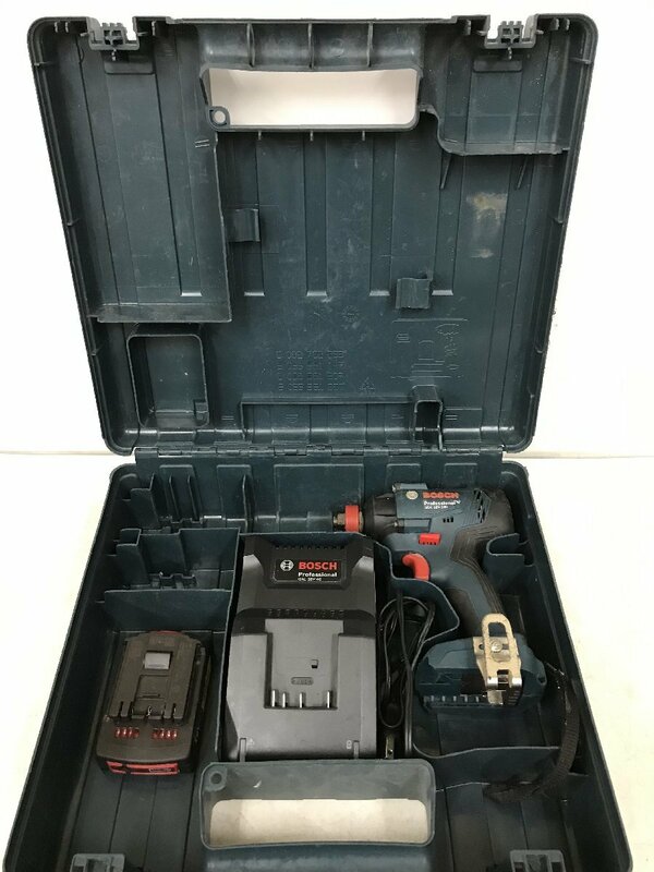 【中古品】★BOSCH(ボッシュ) 18Vバッテリーインパクトドライバー GDX18V-180 バッテリー・充電器・ケースセット　IT4B9KCSONO9