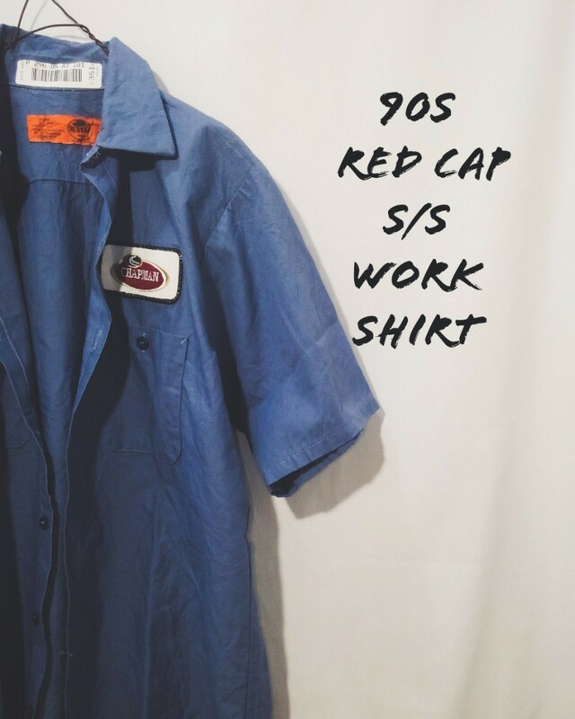 Vintage red cap s/s work shirt 90s レッドキャップ 半袖 ワーク シャツ チャップマン クライスラー ジープ ダッジ ビンテージ