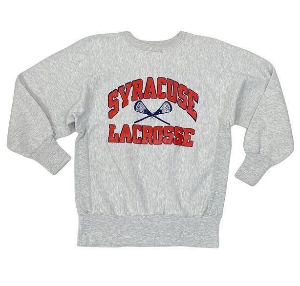 90’s 米国製 チャンピオン リバースウィーブ Champion REVERSE WEAVE シラキュース大学 SYRACUSE 3段 グレー L [ta-0818]