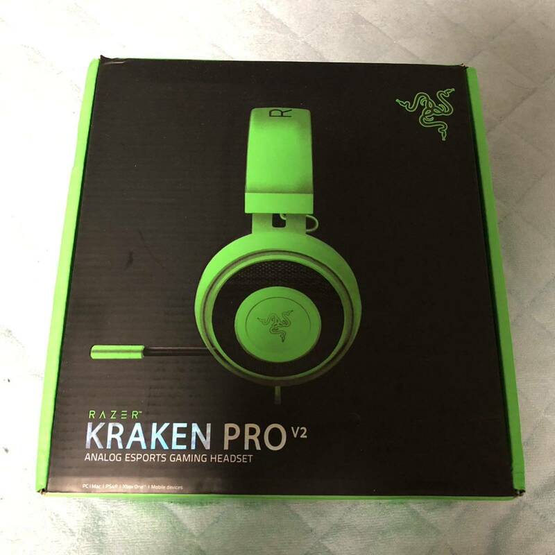 【未使用品】 Razer KRAKEN Pro V2 Green レイザー ゲーミングヘッドセット クラーケン グリーン RZ04-02050300-R3M1 [GREEN]