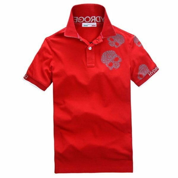 新品◆【格好いい】【通気品】メンズポロシャツHYDROGENハイドロゲン半袖Tシャツ赤L
