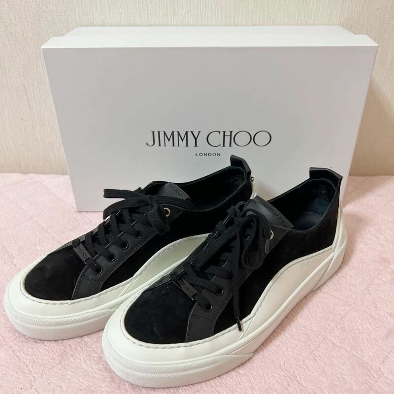 【美品】JIMMY CHOO ジミー チュウ スニーカー CHOO V.B.C LACE UP 41 定価74,800円