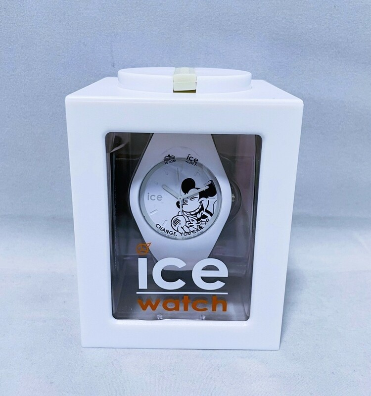 【新品 未開封品】ディズニー ミッキー アイスウォッチ 腕時計 ホワイト ミディアム 送料無料