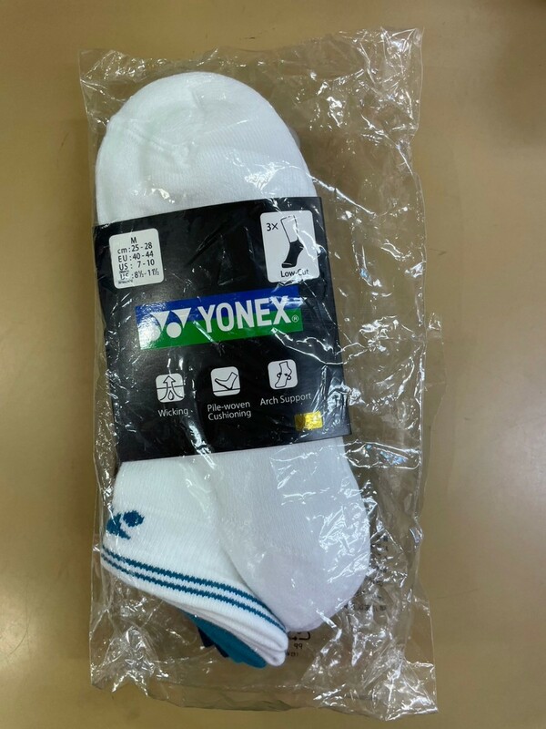 【YONEX 19207Y 3Pソックス 25-28】YONEX(ヨネックス)　3Pソックス テニス ソフトテニス 新品未使用　メンズ靴下