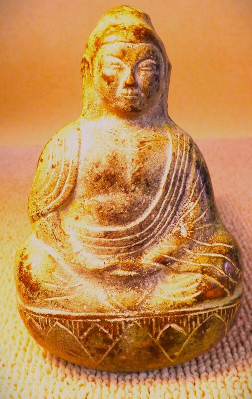 仏教美術　時代　古銅　懸仏　掛仏　観世音菩薩坐像　仏像　