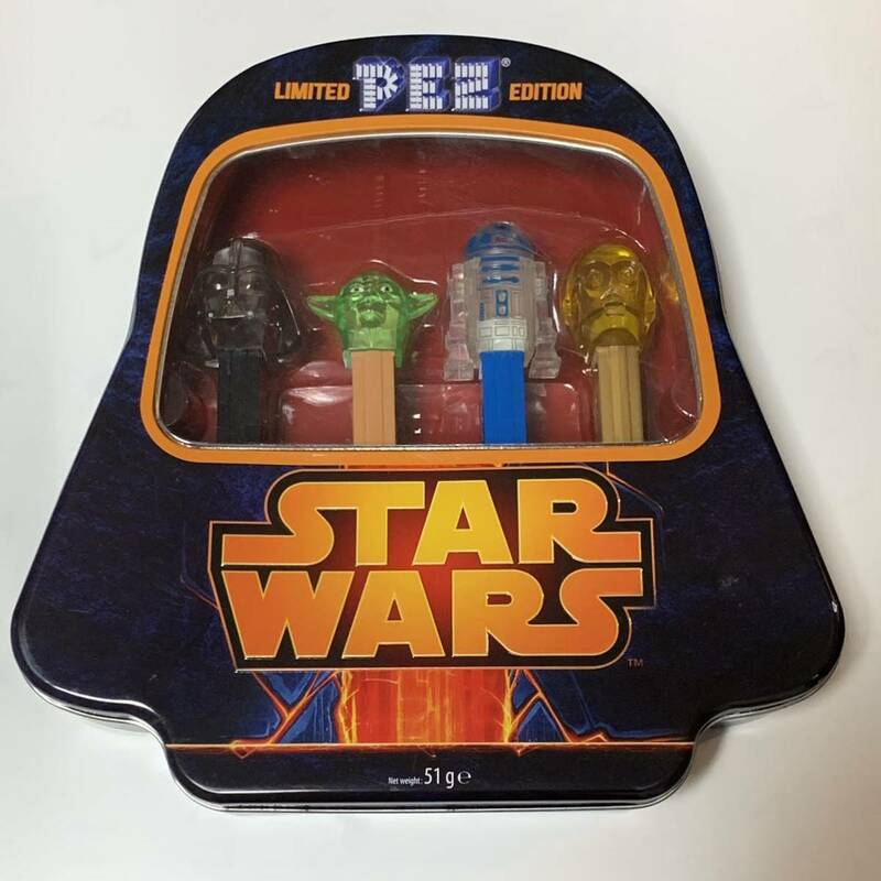 PEZ ペッツ STARWARS スター・ウォーズ 限定 BOX クリアver. ダース・ベイダー ヨーダ R2-D2 C-3PO 4本セット