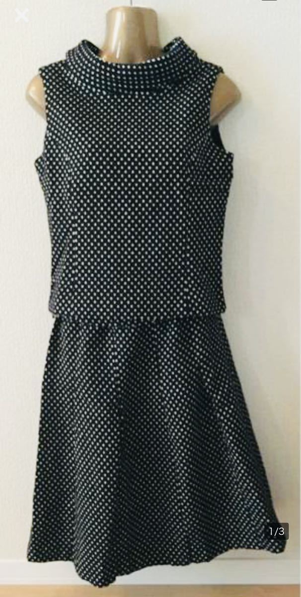 ROPE'（ロペ）水玉・ドットノースリーブスーツ