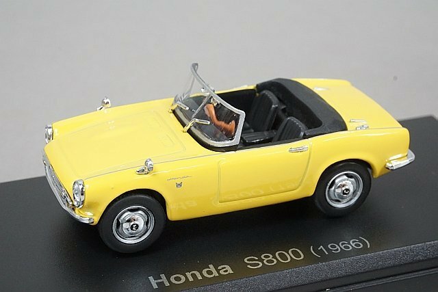 アシェット 1/43 HONDA ホンダ S800 1966 イエロー 国産名車コレクション ※外箱等欠品