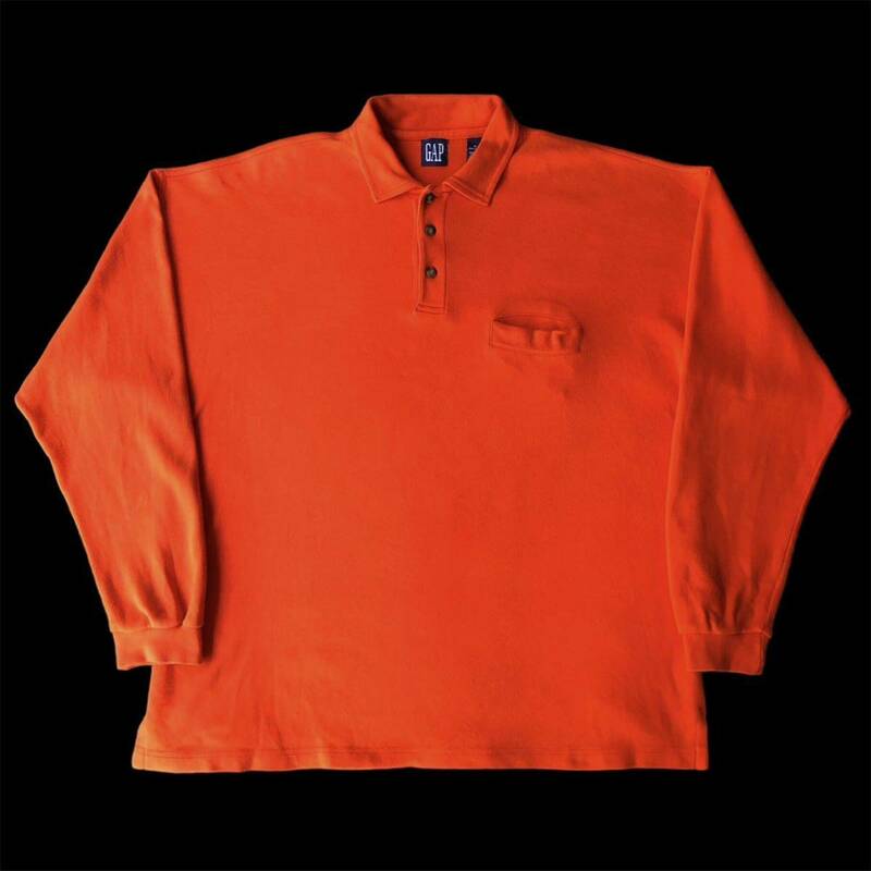 90s Gap Sweat Polo Shirt 90年代 ギャップ コットン スウェット ポロシャツ オールドギャップ 襟付きスウェット vintage ヴィンテージ