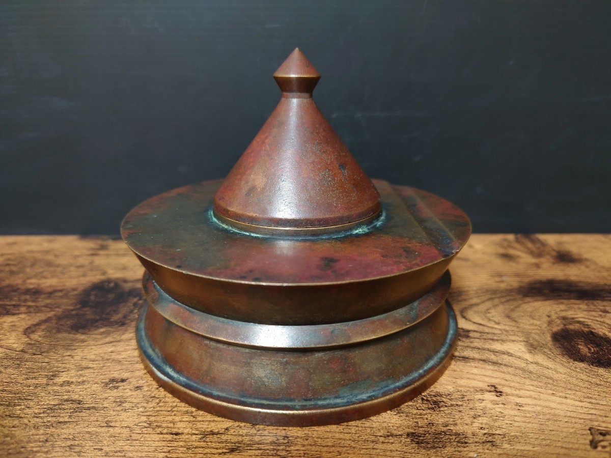 珍品 明治大学山岳部 1929 昭和四年 記念 インク壷 インク瓶 ブロンズ / 冒険家 植村直己