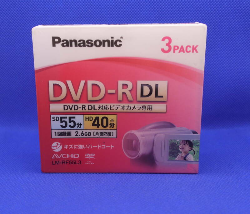 Panasonic【 LM-RF55L3 / 片面2層8cm DVD-Rディスク(3枚パック) 】DVDビデオカメラ用 未開封品　!!
