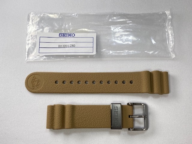 R03D012N0 SEIKO プロスペックス 20mm 純正シリコンバンド ベージュ SBDY059/4R36-08X0用 ネコポス送料無料