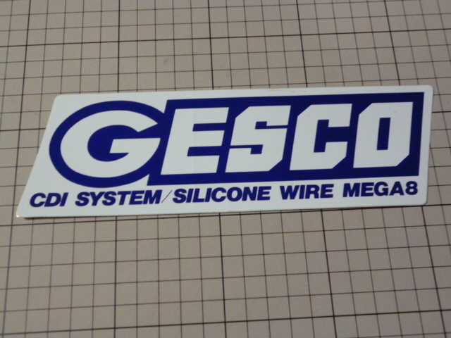 正規品 GESCO CDI SYSTEM SILICONE WIRE MEGA8 ステッカー 当時物 です(213×66mm) ジェスコ