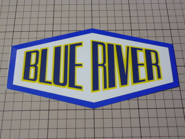 正規品 BLUE RIVER ステッカー (199×102mm) 当時物 です