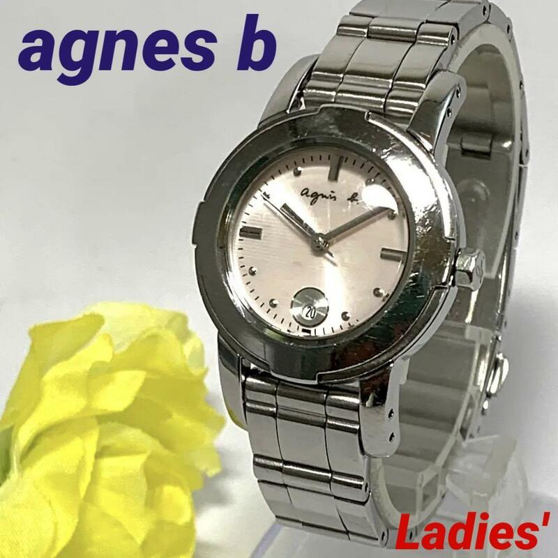 851 agnes b アニエスベー レディース 腕時計 デイト クオーツ式 新品電池交換済 人気 希少