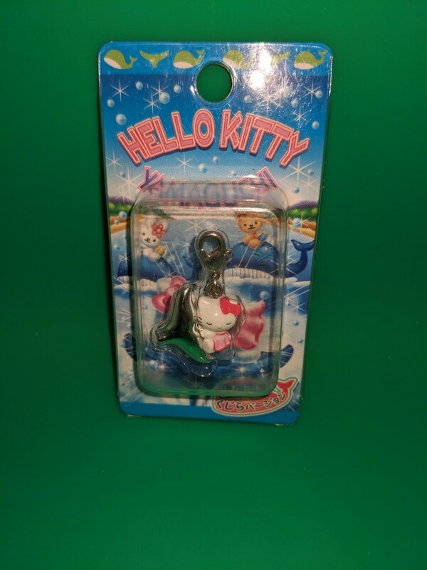 yキティ ファスナー マスコット 山口限定 くじらバージョン　クジラ　鯨 ハローキティ ストラップ Hello Kitty ご当地