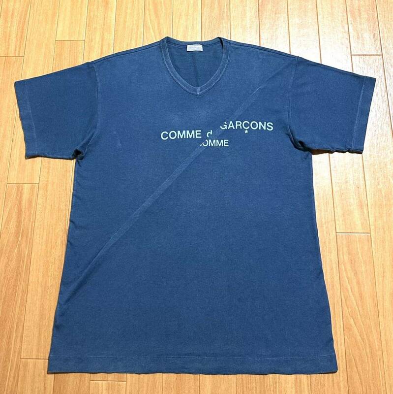 COMME des GARCONS HOMME SPLIT LOGO T SHIRT 90S コムデギャルソン オム スプリット ずらし ロゴプリント Tシャツ AD1997 archive