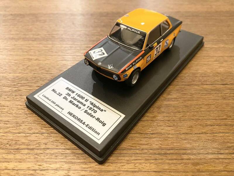 中古品 オリジナルパッケージ付き 希少！1/43 へコルサ トロフュー BMW アルピナ 1600ti アルピナ ハラマ 3H 耐久レース 1970年