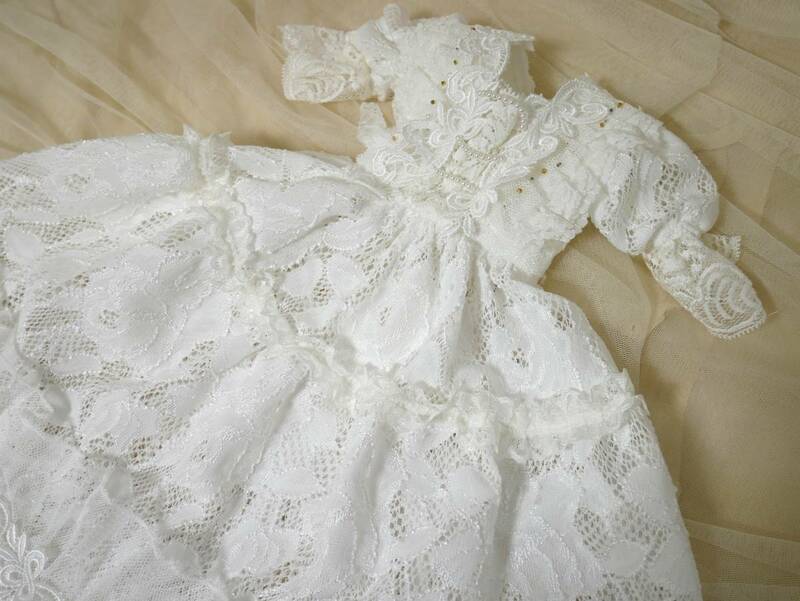 ディーラー様製　SD女の子サイズ　レースドレス　白　洋服