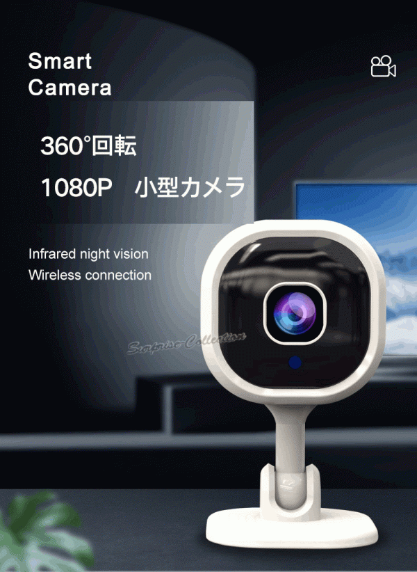 防犯カメラ 監視カメラ 録画機不要 スマホでモニタ 録画 録音 動体検知 AP機能 SDカード録画 繰り返し録画 a3★