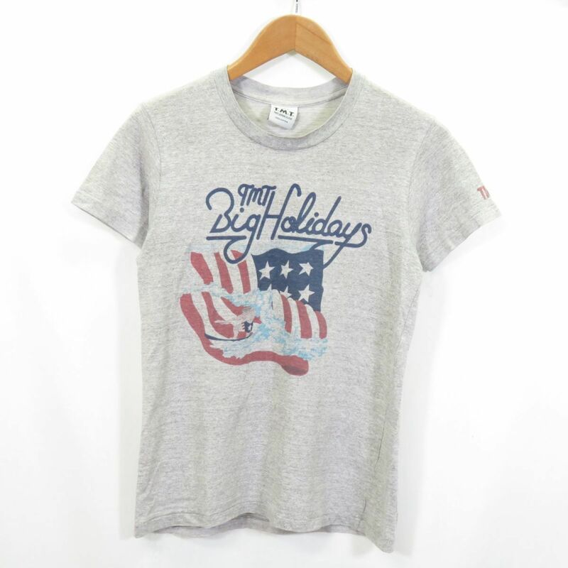 TMT ラフィー天竺 FLAG WAVE Tシャツ sizeS/ティーエムティー　0802