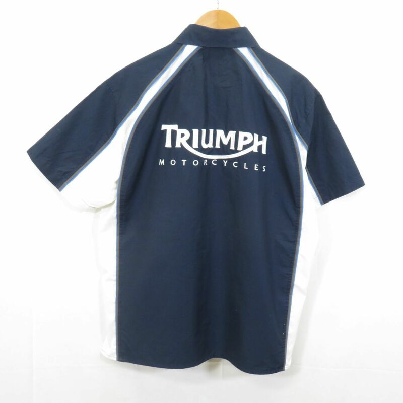 TRIUMPH モーターサイクル ワークシャツ sizeL/トライアンフ　0804