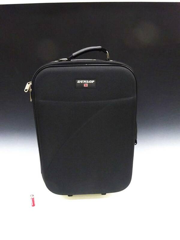 ●(KC) DUNLOP ダンロップ スーツケース キャリーバッグ 縦58㎝×横39㎝×奥行26㎝ 黒 ブラック 旅行 ビジネス トラベル ファッション雑貨